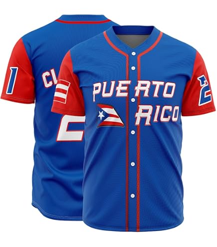 Amazon.com: Men's #21 Roberto Clemente Baseball Jersey Puerto Rico